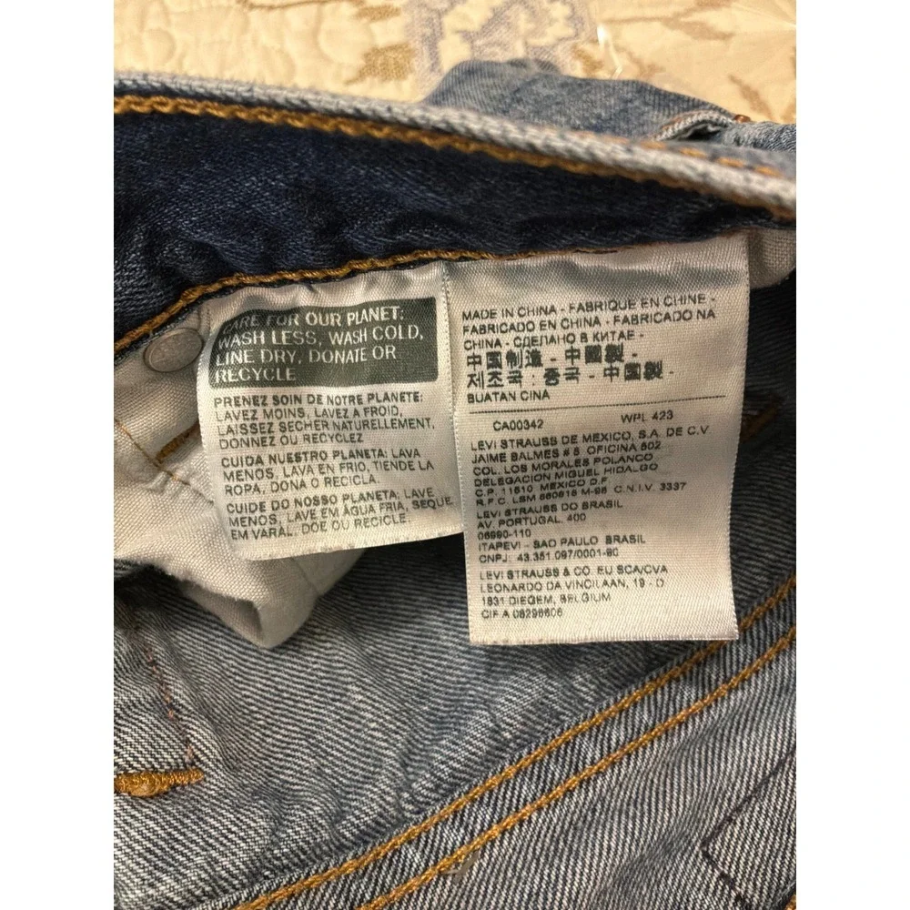 Levi's 501 Original Fit Jeans Mens 29x32 Blue Good Distressed Paint Splatter
